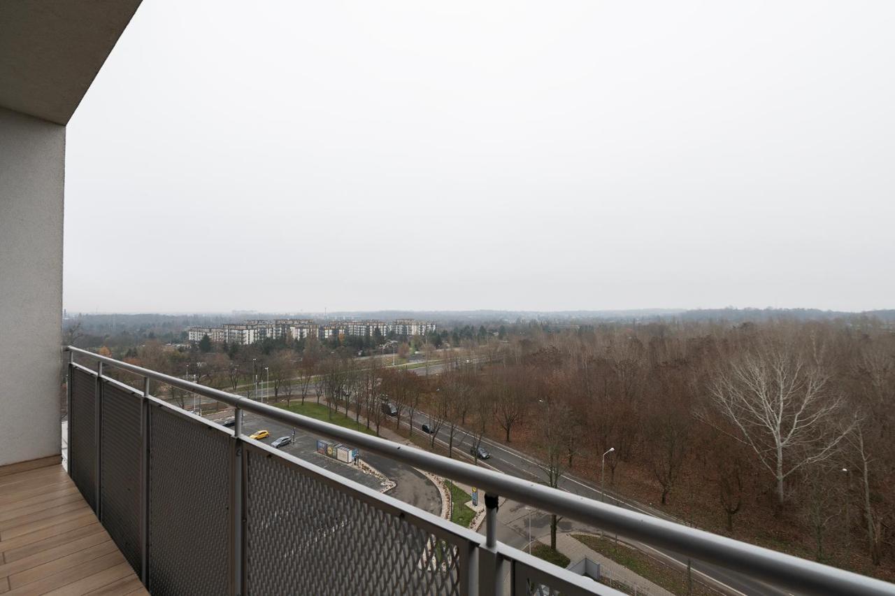 Penthouse With A View Of Lodz & Free Parking Lägenhet Exteriör bild